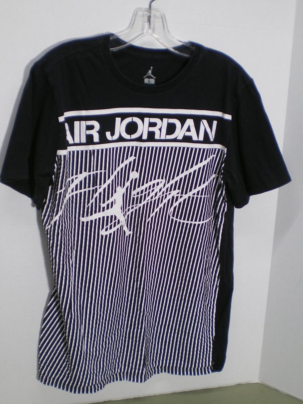 Nike Air Jordan Flight Tee Shirt, Black and White, Size Large